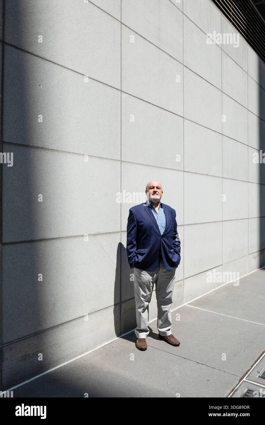 New York, NY - 22 juillet 2020 : Portrait de Nassim Nicholas Taleb, essayiste libano-américain, érudit, et auteur de 'le Cygne noir', à New York Banque D'Images