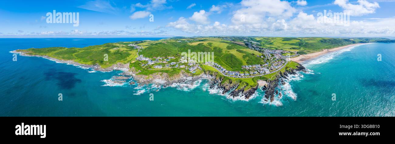 Woolacombe Beach, Mortehoe, Devon, Angleterre, Royaume-Uni, Europe Banque D'Images