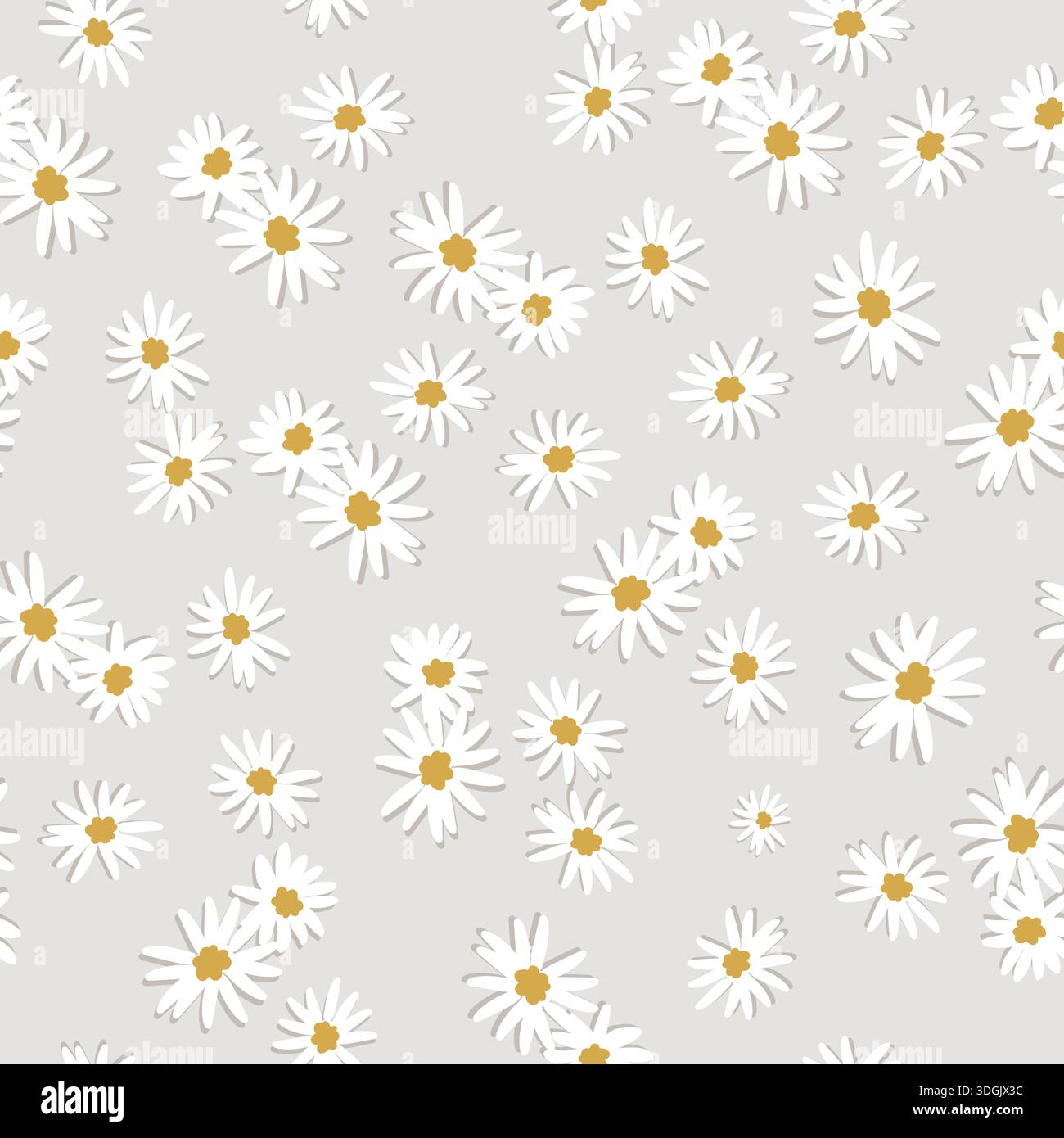 Motif Marguerites motif Marguerites en tissu sans couture Illustration de Vecteur