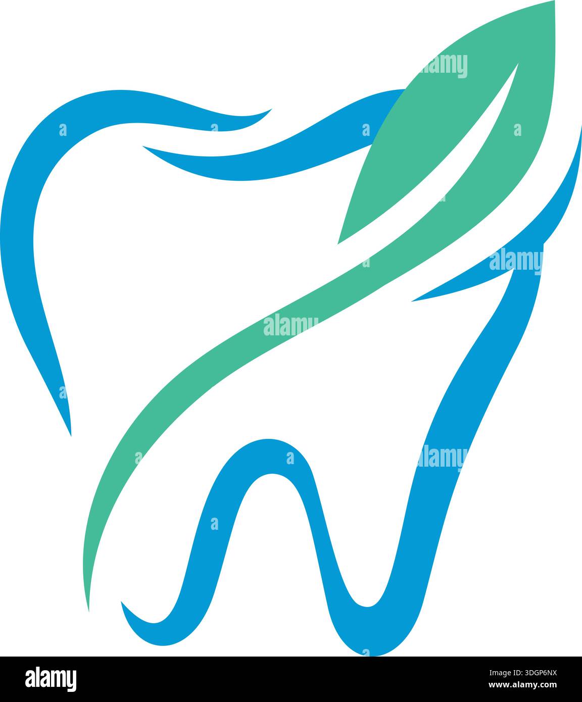 Idée de conception de logo de feuille dentaire Lotus Flower and Teeth. Vecteur dentaire. Illustration de soins dentaires Illustration de Vecteur