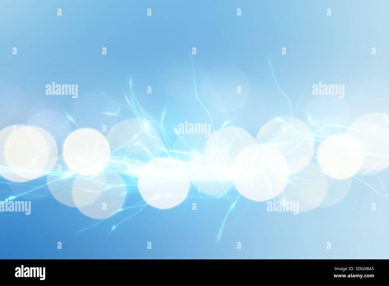 Fond abstrait de nuances bleu clair avec effet bokeh éblouissant. Banque D'Images