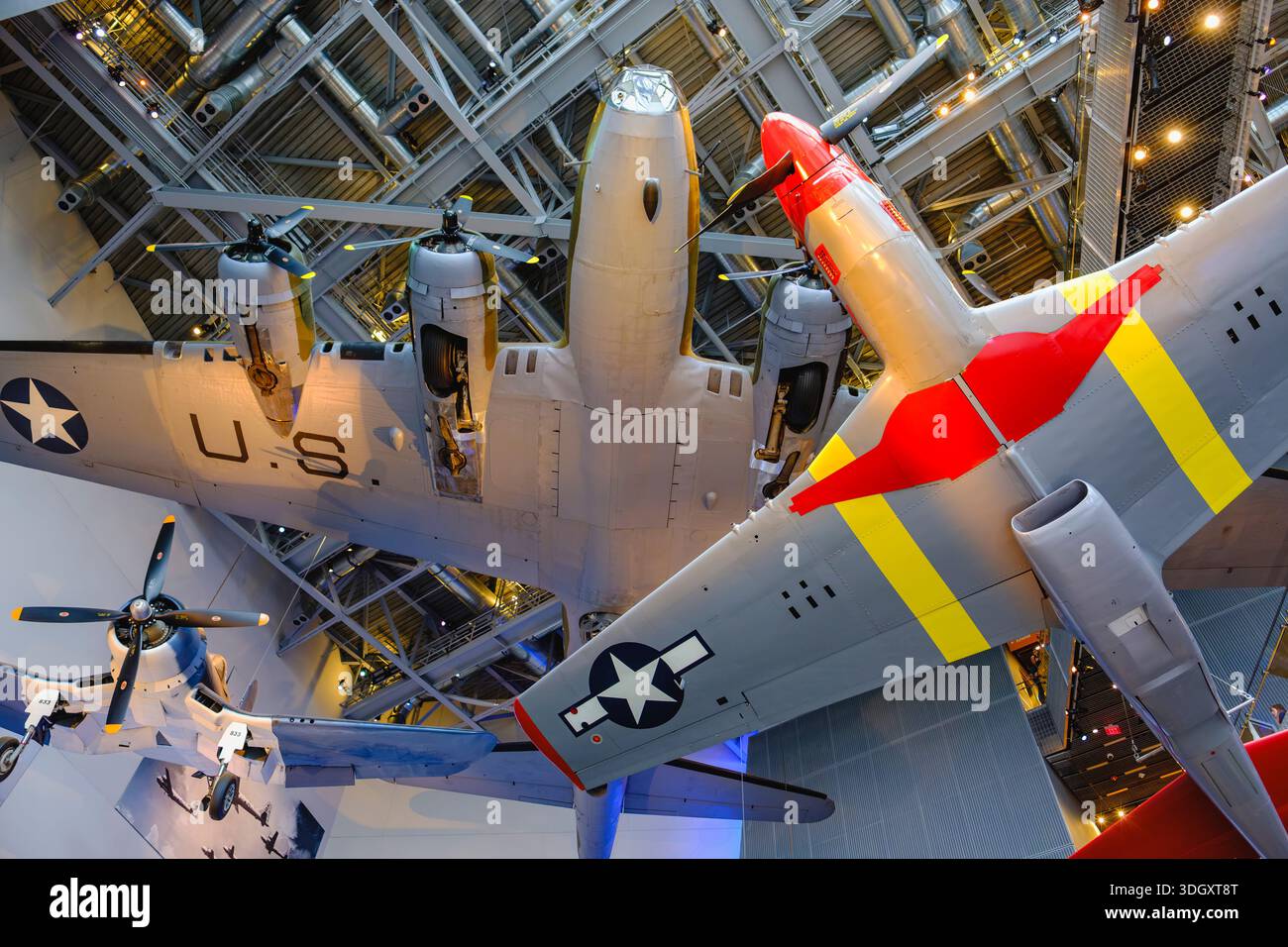Pavillon AMÉRICAIN de la liberté, Galerie d'aviation George H. W. Bush, Musée national de la seconde Guerre mondiale, Nouvelle-Orléans, Louisiane, États-Unis Banque D'Images
