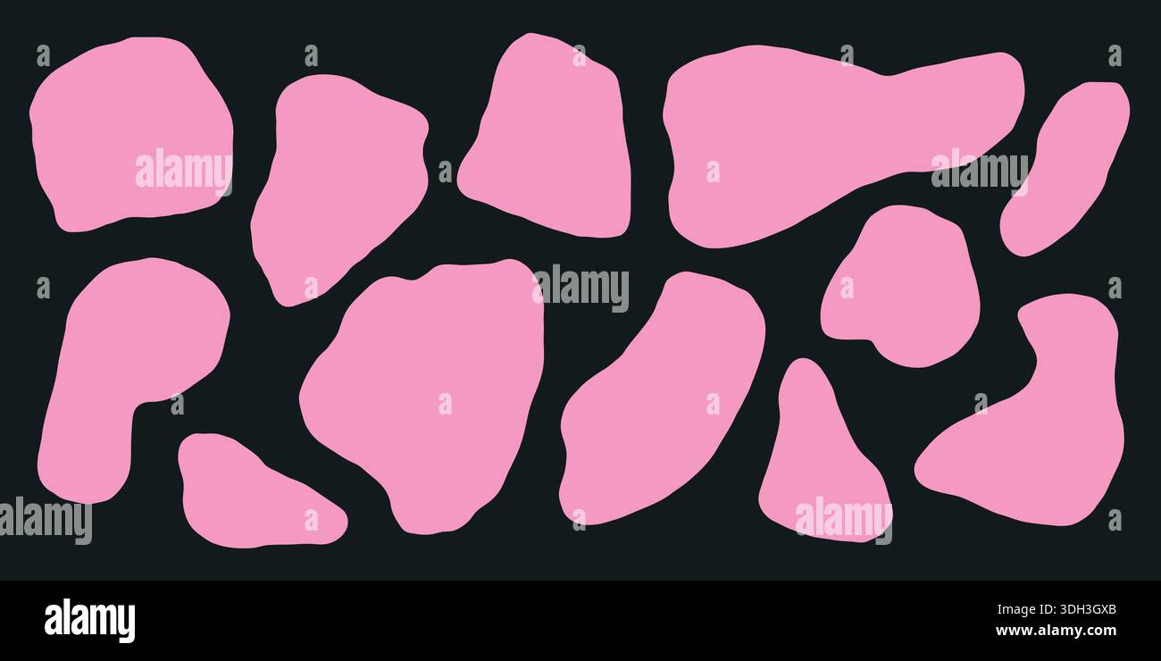 Formes de Blob organiques abstraites sur fond sombre Illustration de Vecteur