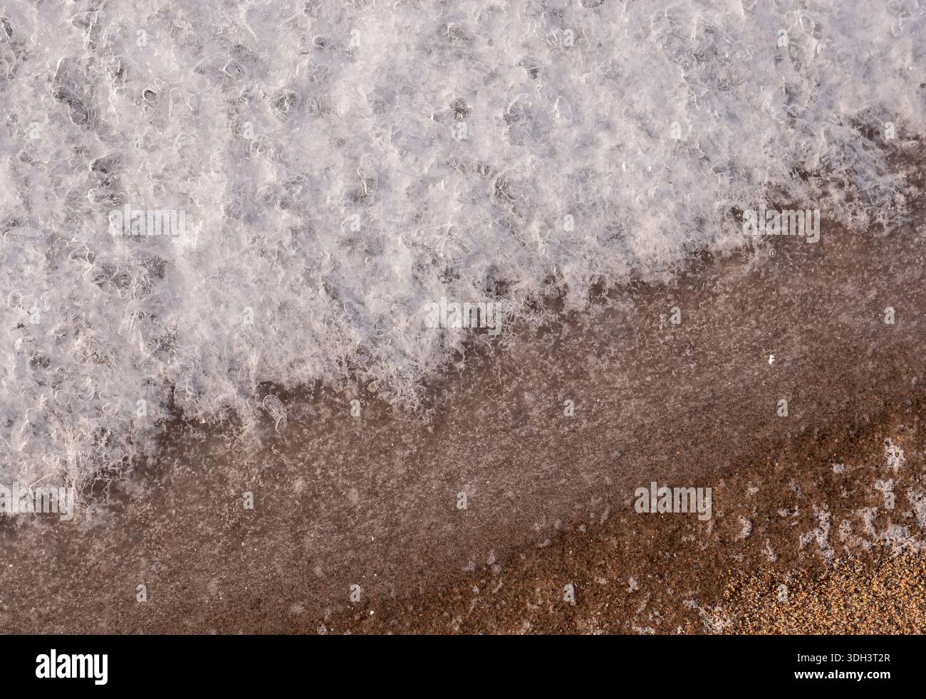 Texture de glace sur surface gelée Banque D'Images