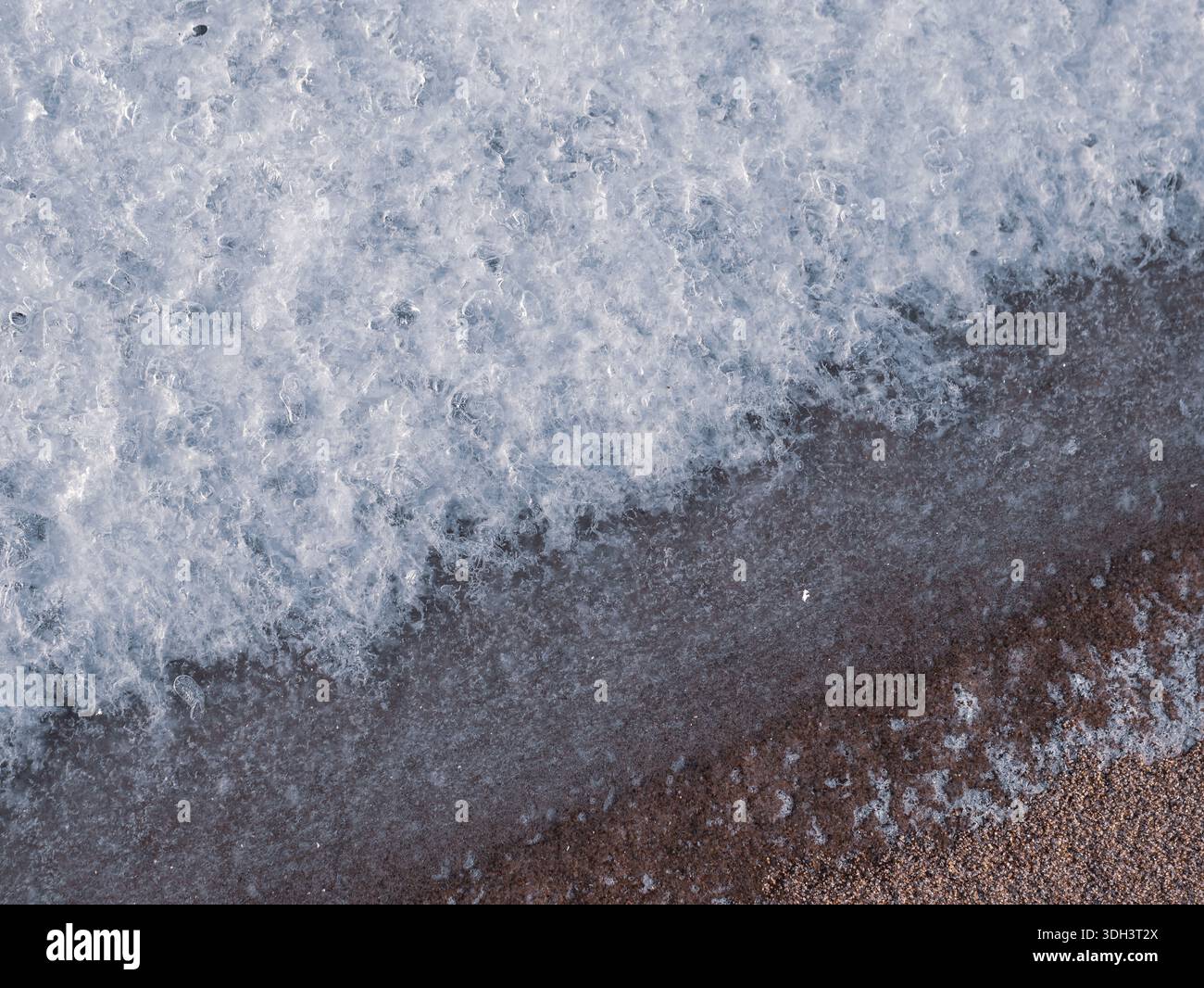 Texture de glace sur surface gelée Banque D'Images