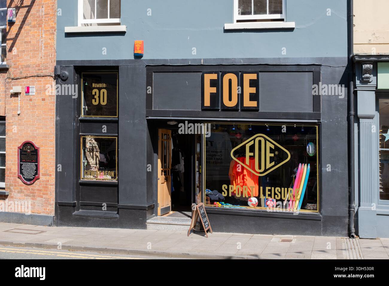 Foe Sport et LeisureShop dans Cardigan West Wales Banque D'Images