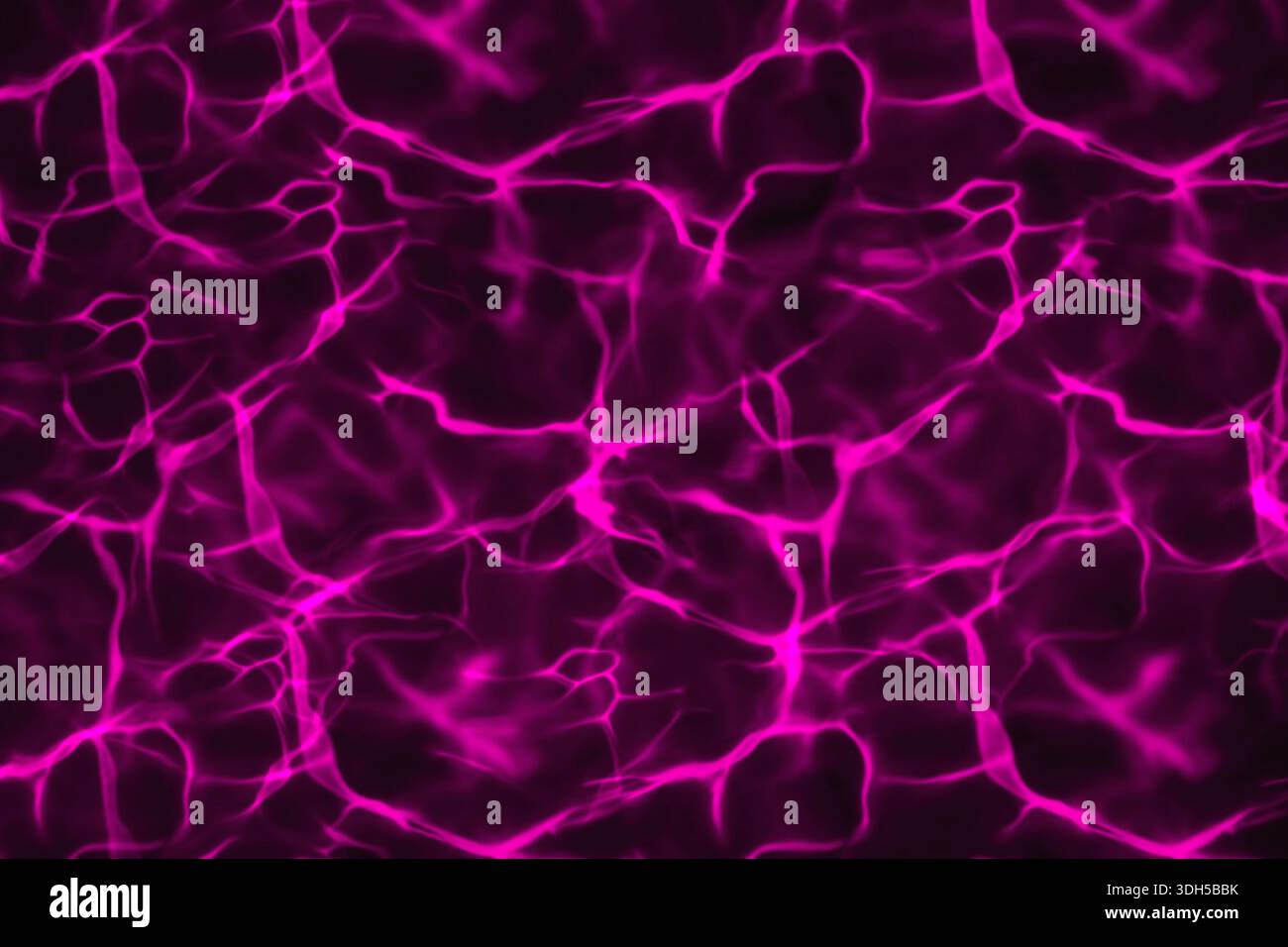 Une illustration électrique vibrante avec des motifs rose fluo et violet sur un fond noir riche, créant un effet visuel ide dynamique et abstrait Banque D'Images