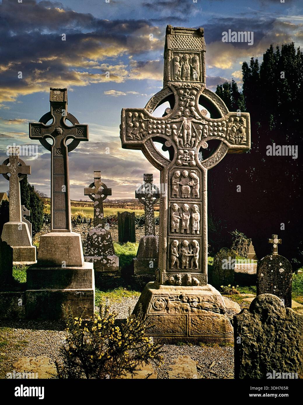 IE - CODE LOUTH : Croix de Muiredach à Monasterboice Banque D'Images