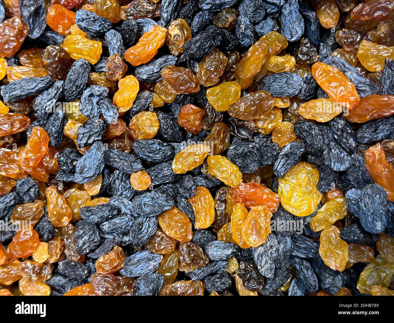 Variation de mélange de raisins bleu jaune Banque D'Images