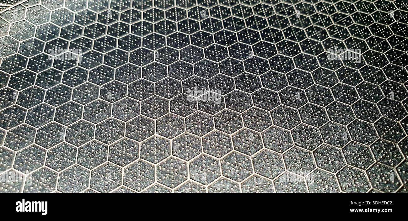 Poêle antiadhésive noire gros plan sur les détails. Banque D'Images