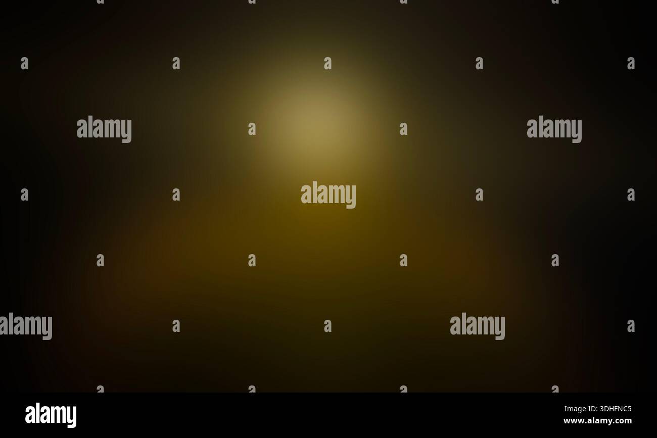 Fond abstrait foncé avec une lueur de lumière dorée au centre Banque D'Images