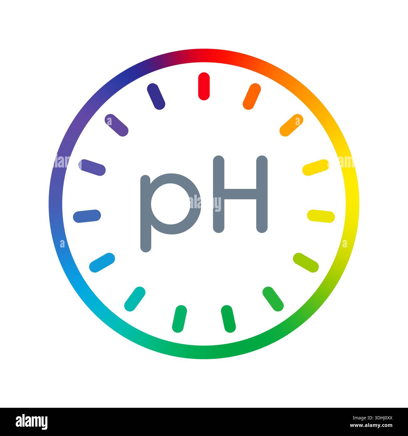 logo ph sur fond blanc. coloré, concept de ph en rond Illustration de Vecteur