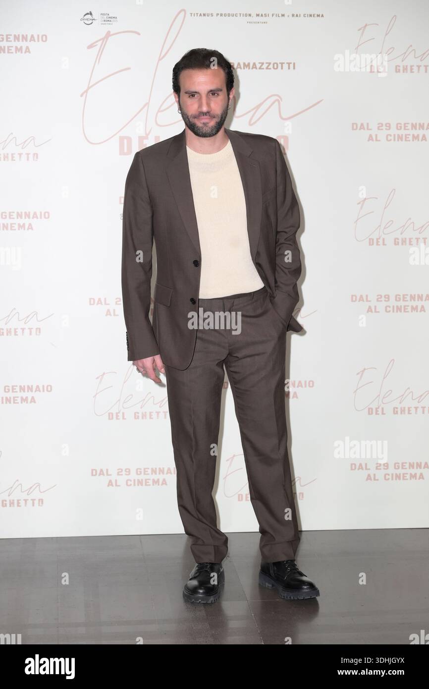 Rome, Italie. 22 janvier 2026. Marcello Maietta assiste au photocall du film Elena del Ghetto au Space Cinema. Crédit : SOPA images Limited/Alamy Live News Banque D'Images