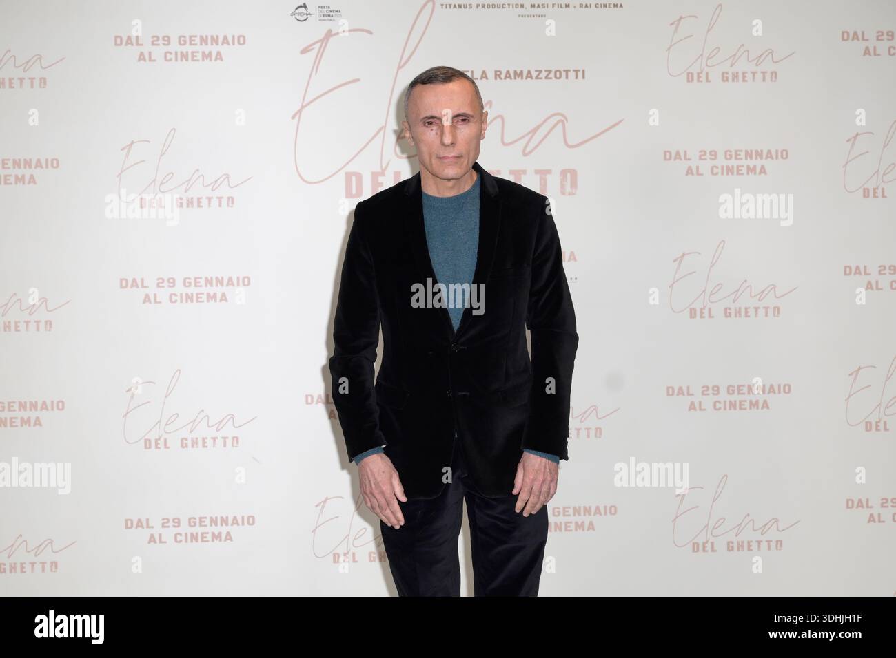 Rome, Italie. 22 janvier 2026. Valerio Aprea assiste au photocall du film Elena del Ghetto au Space Cinema. Crédit : SOPA images Limited/Alamy Live News Banque D'Images