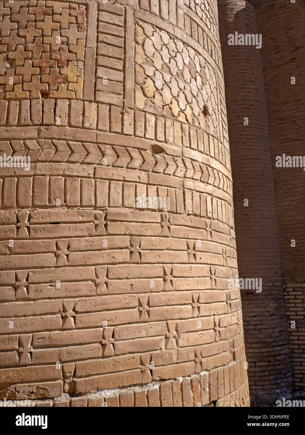 Maçonnerie sur la Madrassa de Qutlug Murod Inoq de Khiva Banque D'Images