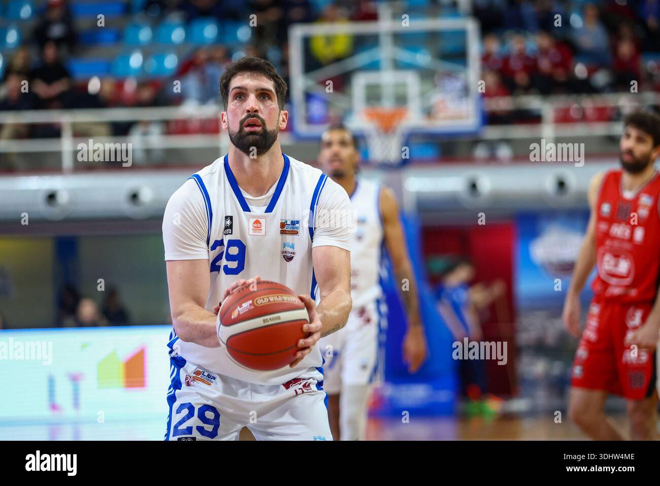 #29 Fabio Mian (ITA) - RSR Sebastiani Rieti pendant Real Sebastiani Rieti vs Dole basket Rimini - Stagione 2025-26 Campionato Italiano Pallacanestro - Banque D'Images