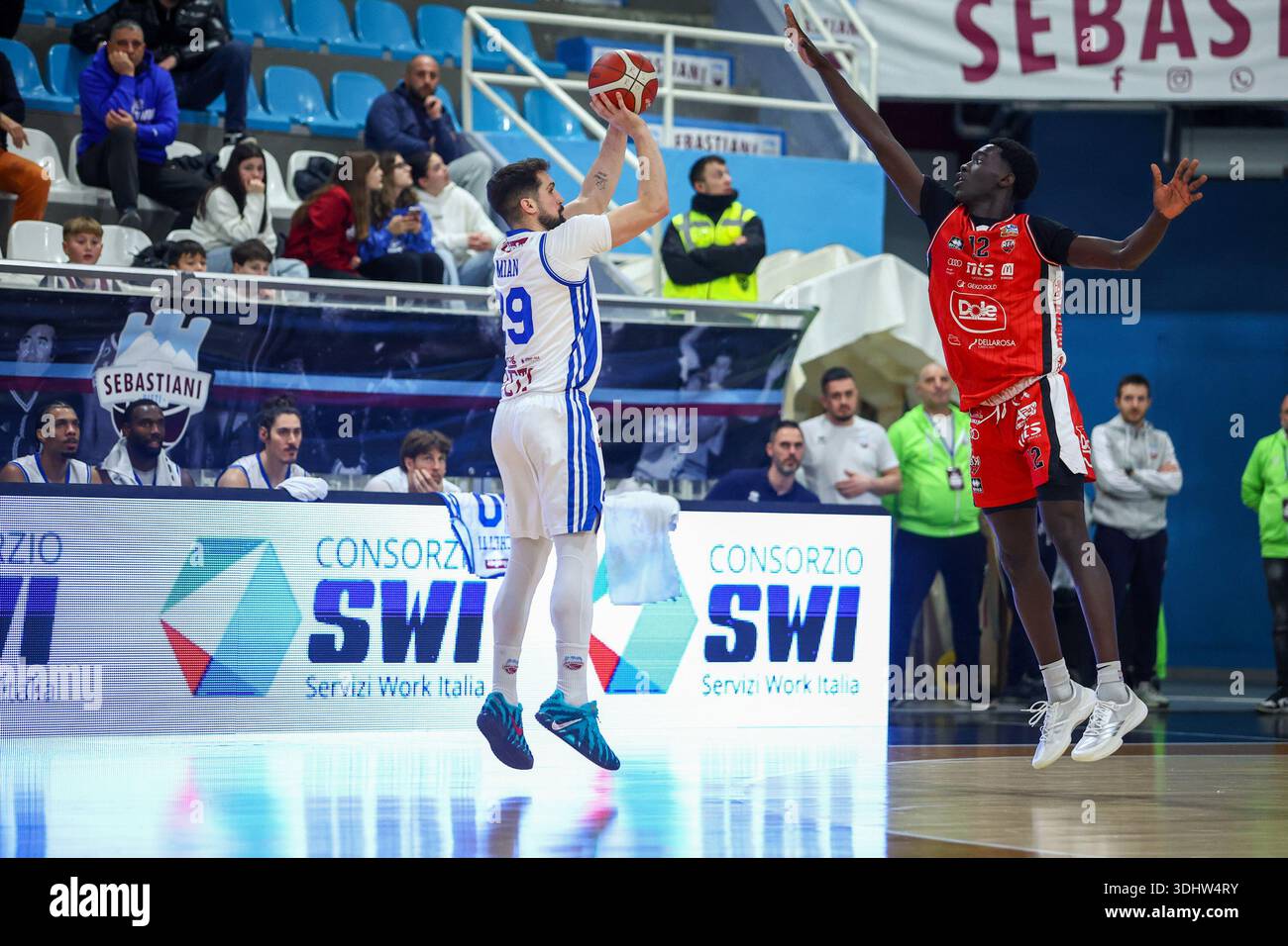 #29 Fabio Mian (ITA) - RSR Sebastiani Rieti pendant Real Sebastiani Rieti vs Dole basket Rimini - Stagione 2025-26 Campionato Italiano Pallacanestro - Banque D'Images