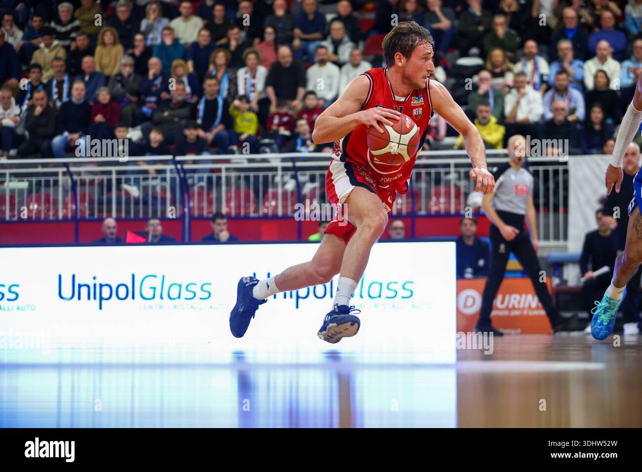 #11 Davide de Negri (ITA) - Dole basket Rimini pendant Real Sebastiani Rieti vs Dole basket Rimini - Stagione 2025-26 Campionato Italiano Pallacanestr Banque D'Images