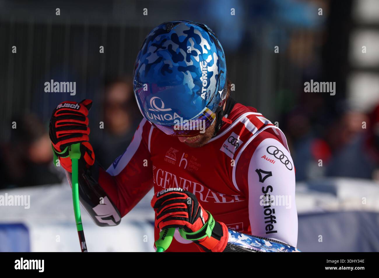 Kitzbuehel, Autriche, 23.Jan.26 - ski alpin - Coupe du monde FIS, course Hahnenkamm, Super G, hommes. L'image montre SCHWARZ Marco (AUT, Atomic). Banque D'Images