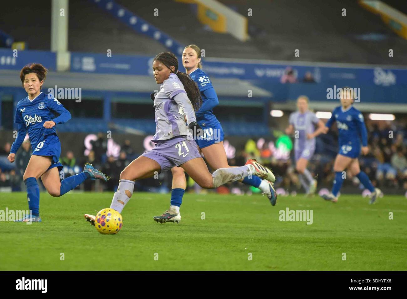 Liverpool, Royaume-Uni. 23 janvier 2026. Pendant le match Barcleys WSL entre Everton et Brighton au Goodison Park, Liverpool, Angleterre. Crédit : SPP Sport Press photo. /Alamy Live News Banque D'Images