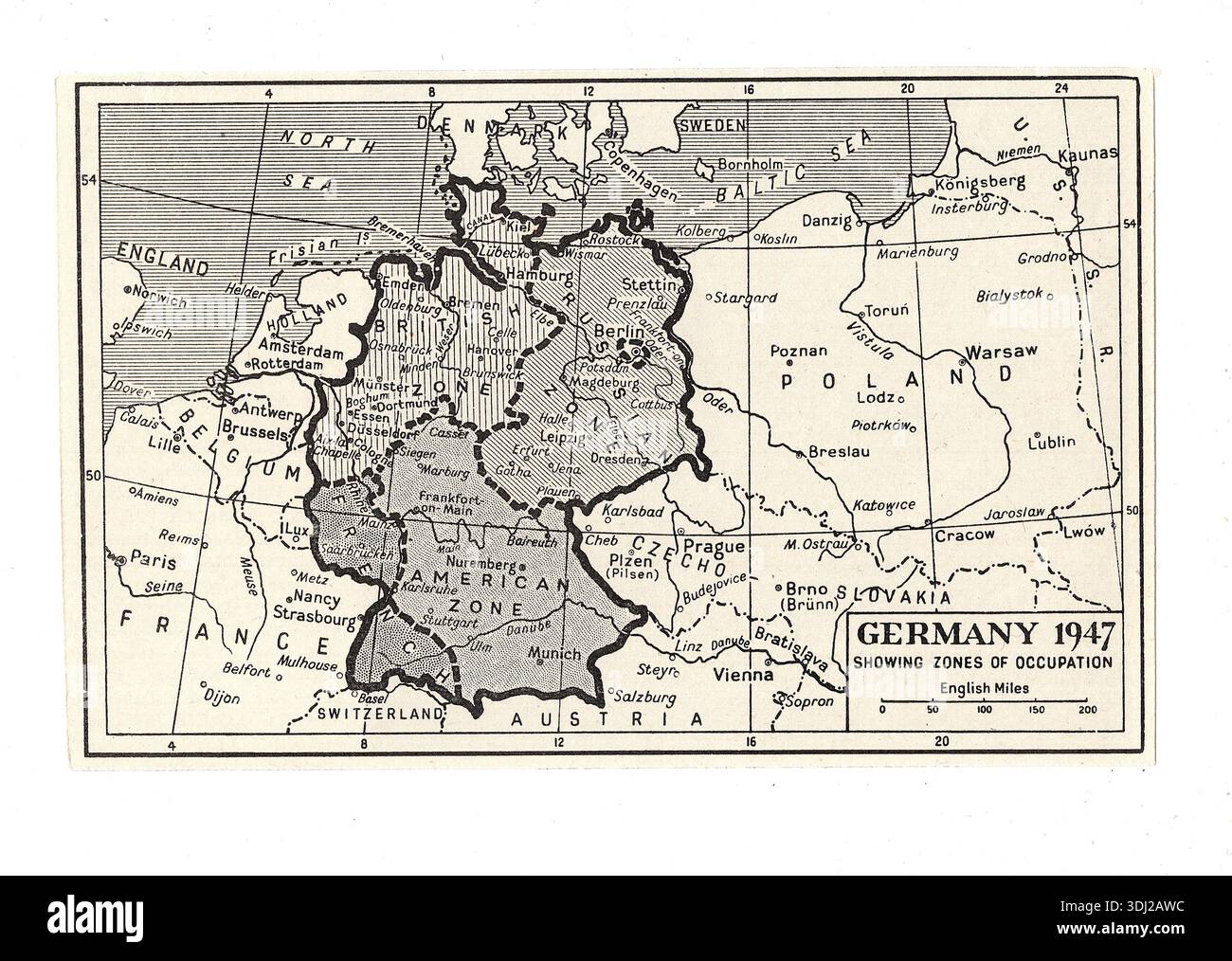Enveloppe Allemagne 1947 Occupation Alliée – Timbre Mi.949a (x4) Sur Lettre USA