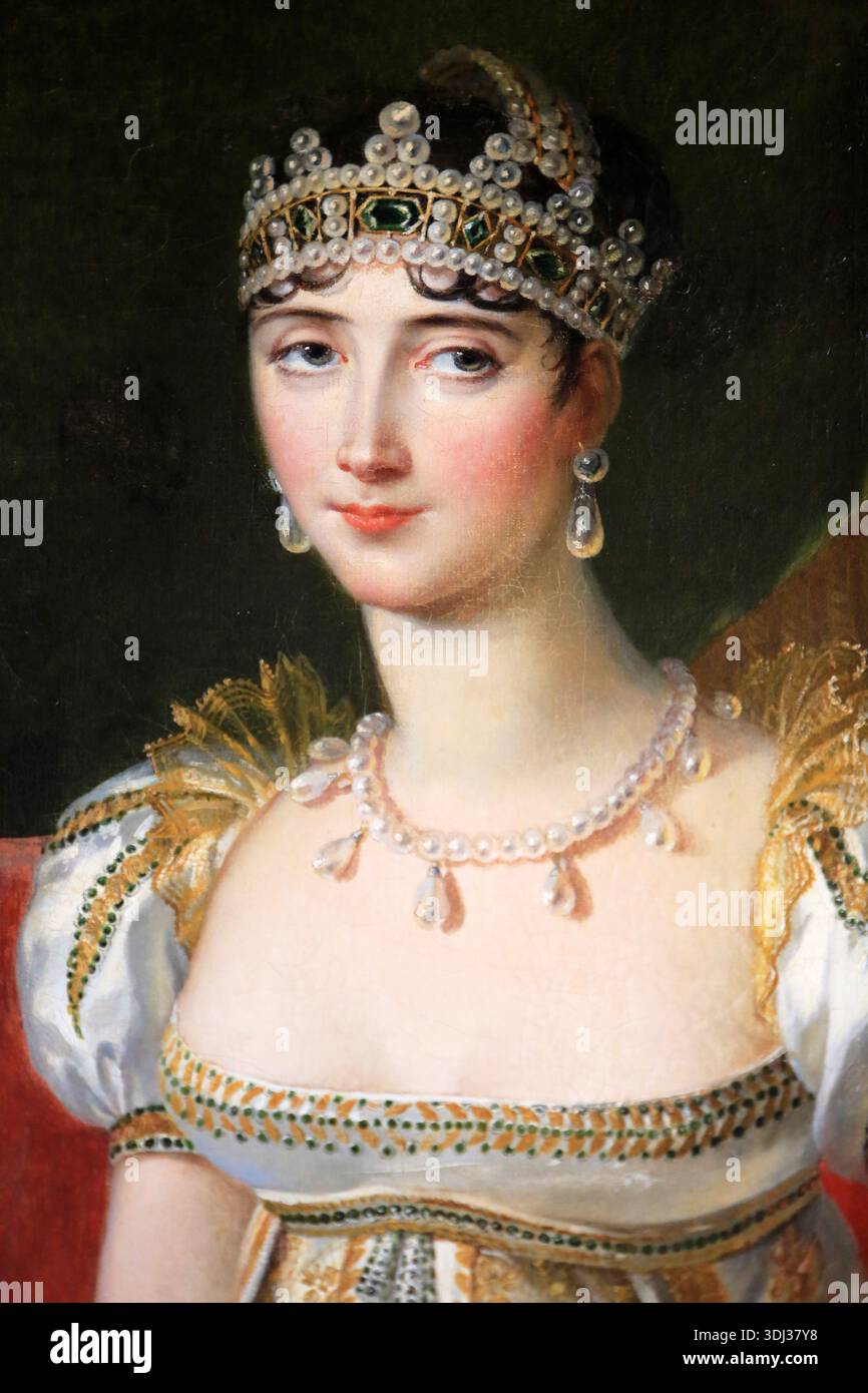 Pauline Bonaparte. Princesse Borghèse. 1780-1825. Portrait par Marie Guillemine Benoist. Château de Fontainebleau. Fontainebleau. France. Europe. Banque D'Images