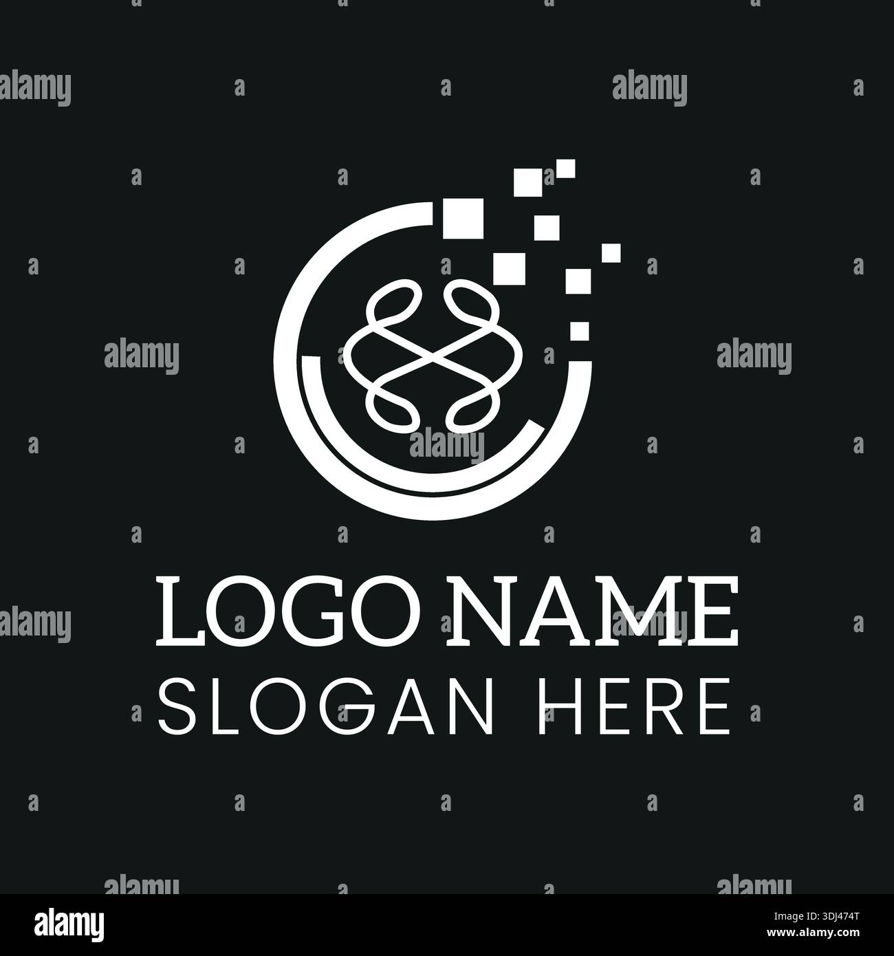 Tech logo Design vecteur de technologie numérique moderne. Illustration de Vecteur