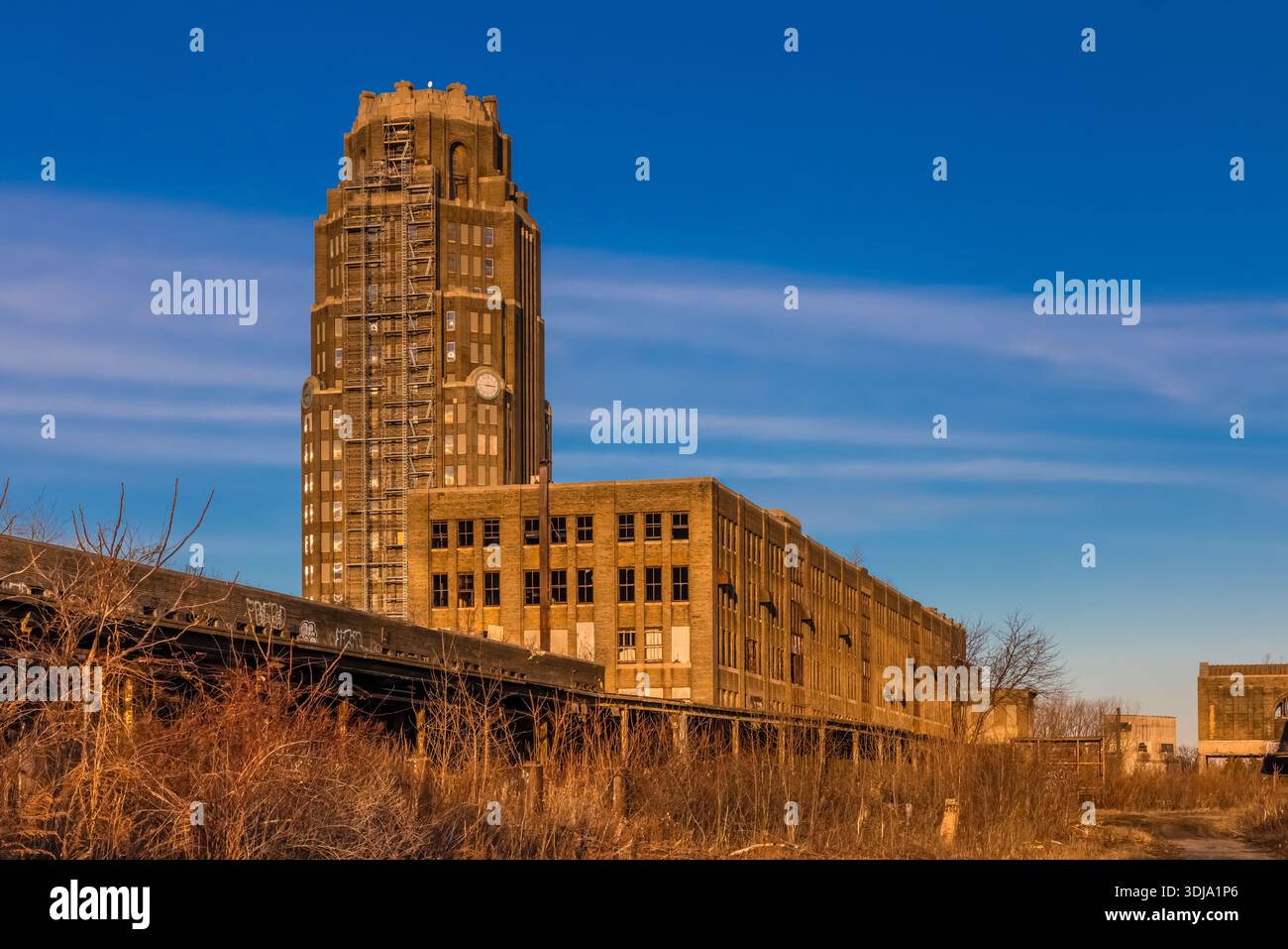 Bâtiment principal du terminal et autres ruines du terminal central de Buffalo à Buffalo, New York, États-Unis [pas de publication ; licence éditoriale uniquement] Banque D'Images