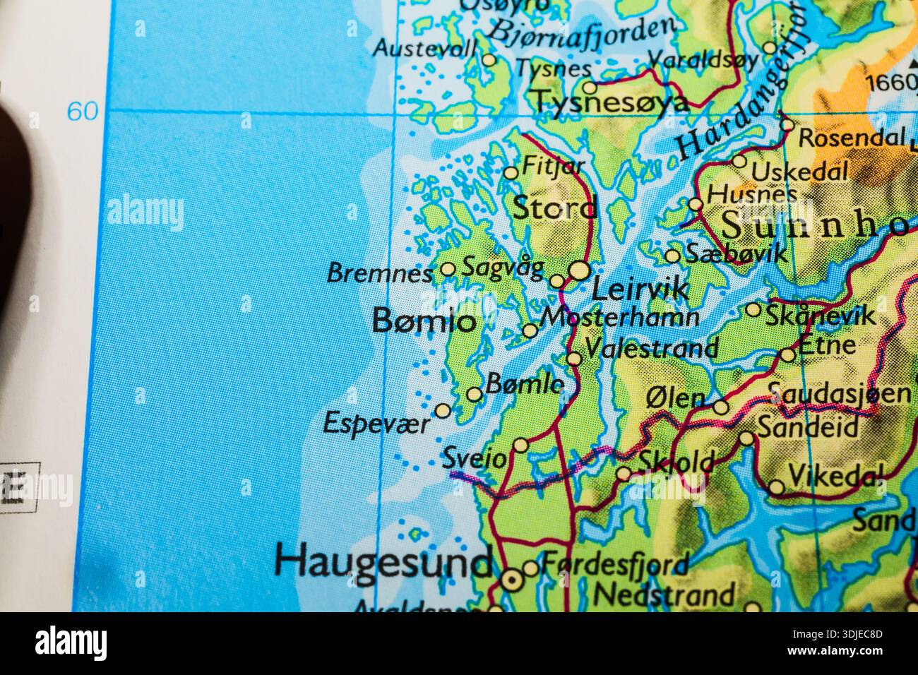 Carte régionale norvégienne incluant Lillehammer Banque D'Images