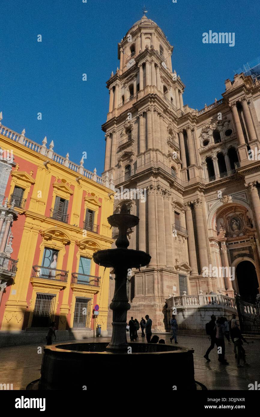 La cathédrale de Málaga dans le Centro Historico, Málaga Andalucia, Espagne Banque D'Images