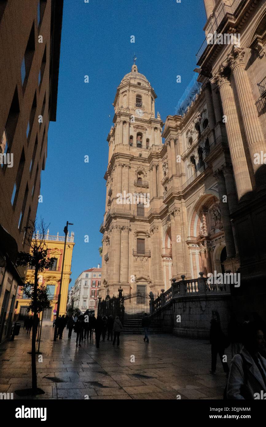 La cathédrale de Málaga dans le Centro Historico, Málaga Andalucia, Espagne Banque D'Images
