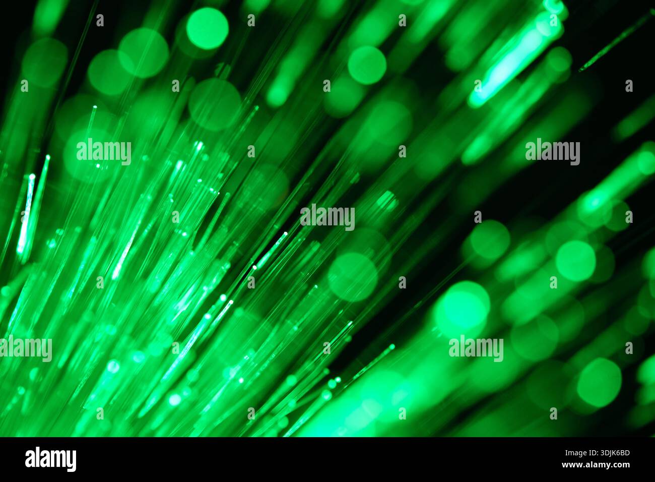 Câble de réseau à fibre optique gros plan macro d'arrière-plan à fibre optique Banque D'Images