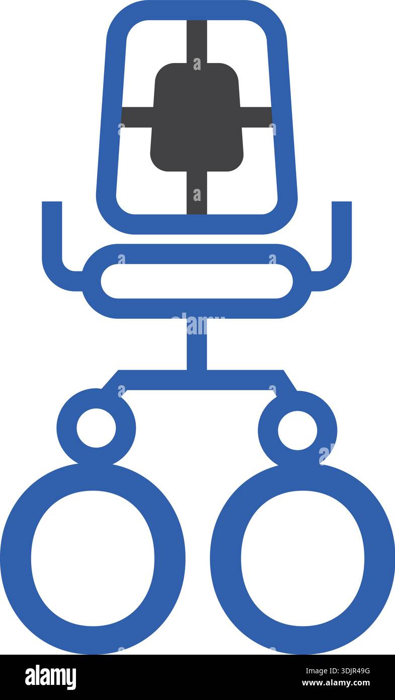 Logo de l'icône de chaise de bureau de bureau Illustration de Vecteur