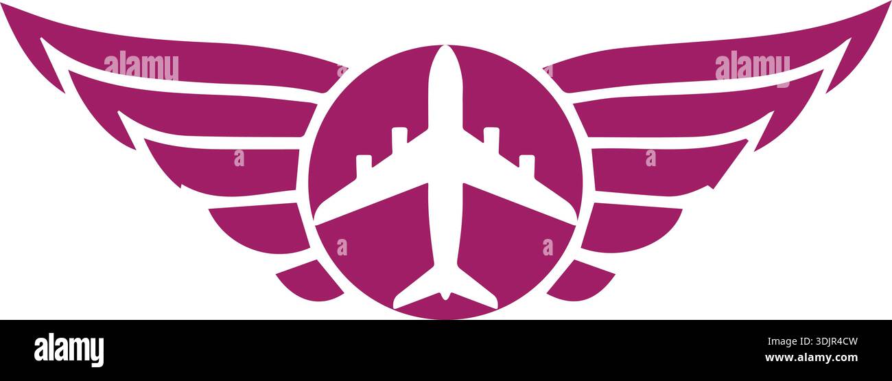Icône de logo d'avion pour l'icône d'application d'affaires Airplane Travel Tour logo de billet d'avion Illustration de Vecteur