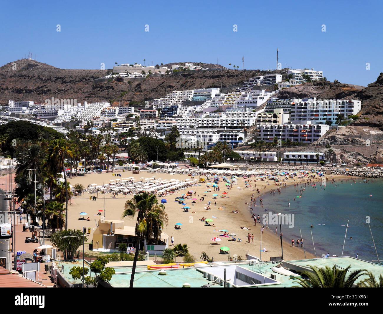 La plage de Puerto Rico Gran Canaria, Gran Canria, Îles Canaries, Espagne Banque D'Images