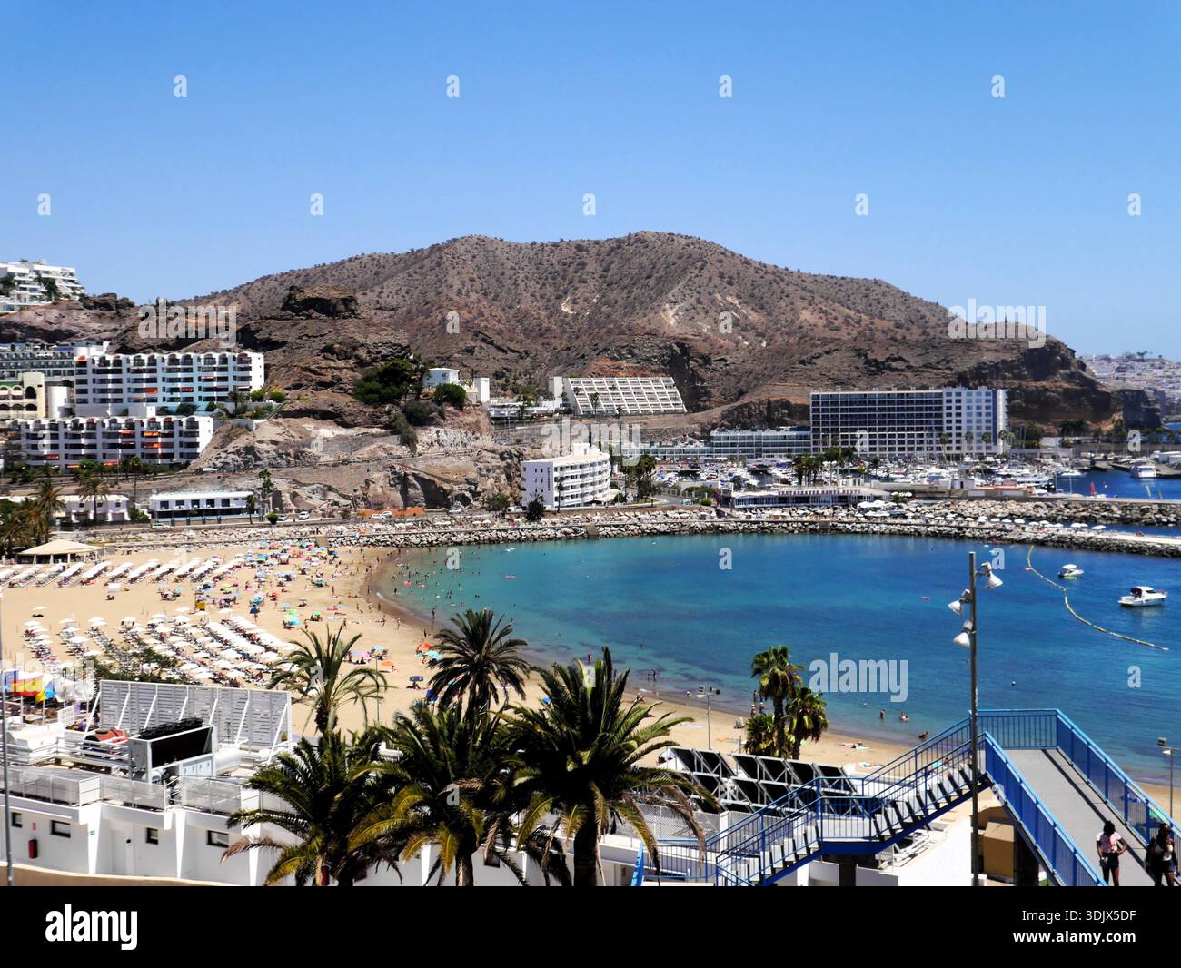 La plage de Puerto Rico Gran Canaria, Gran Canria, Îles Canaries, Espagne Banque D'Images