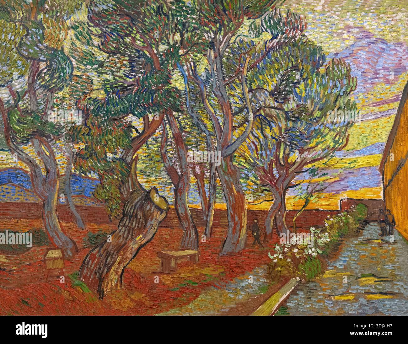 Jardin de l'asile, Vincent van Gogh, 1889 Banque D'Images