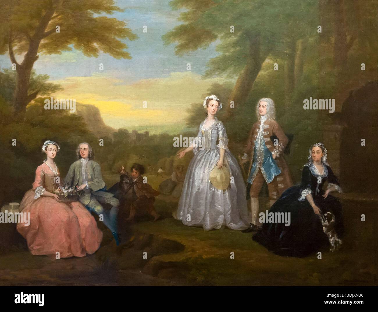 The Jones Family conversation Piece, William Hogarth, 1730 Banque D'Images