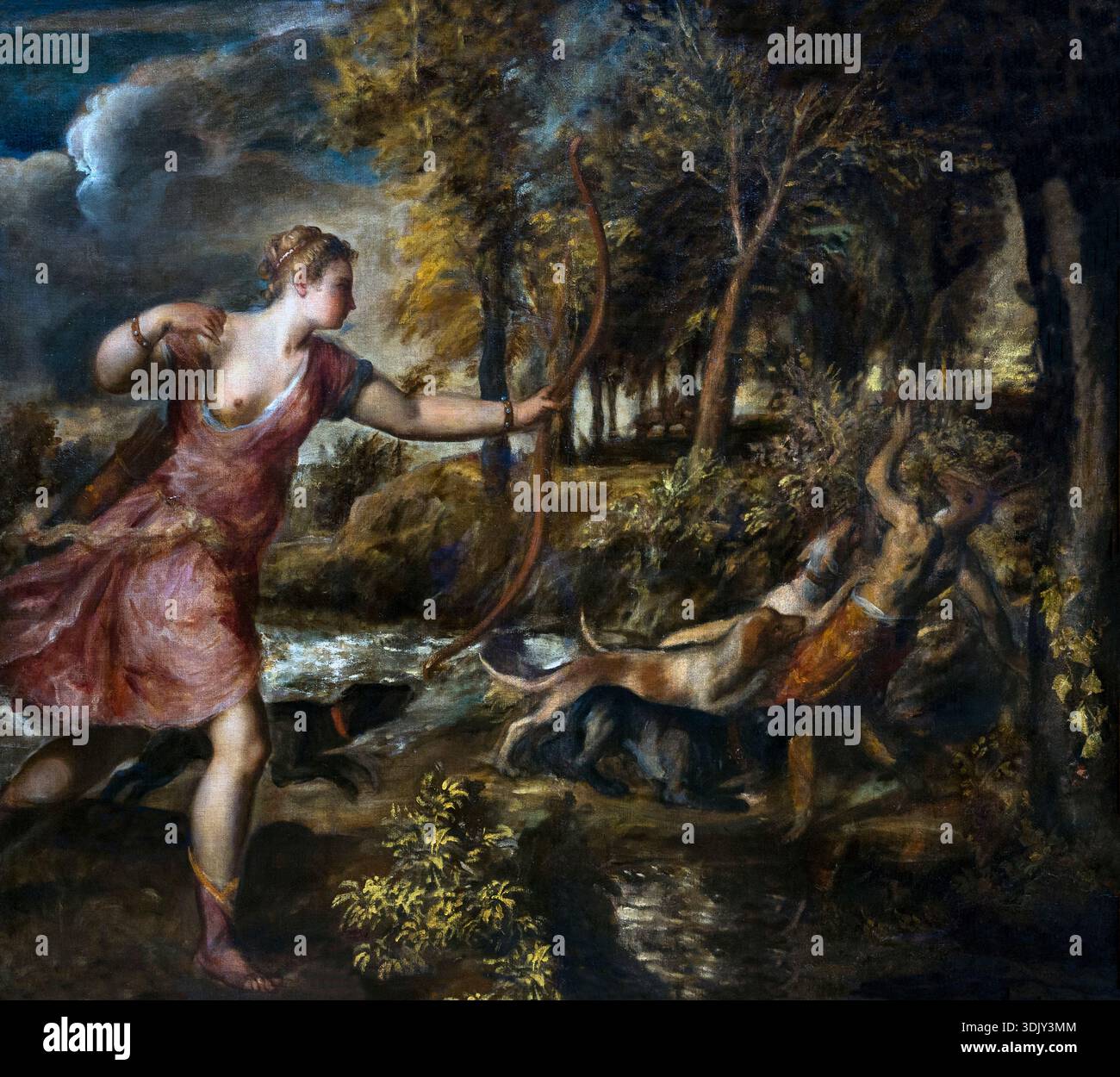 Mort d'Actaeon, par le Titien, 1559-1575 Banque D'Images