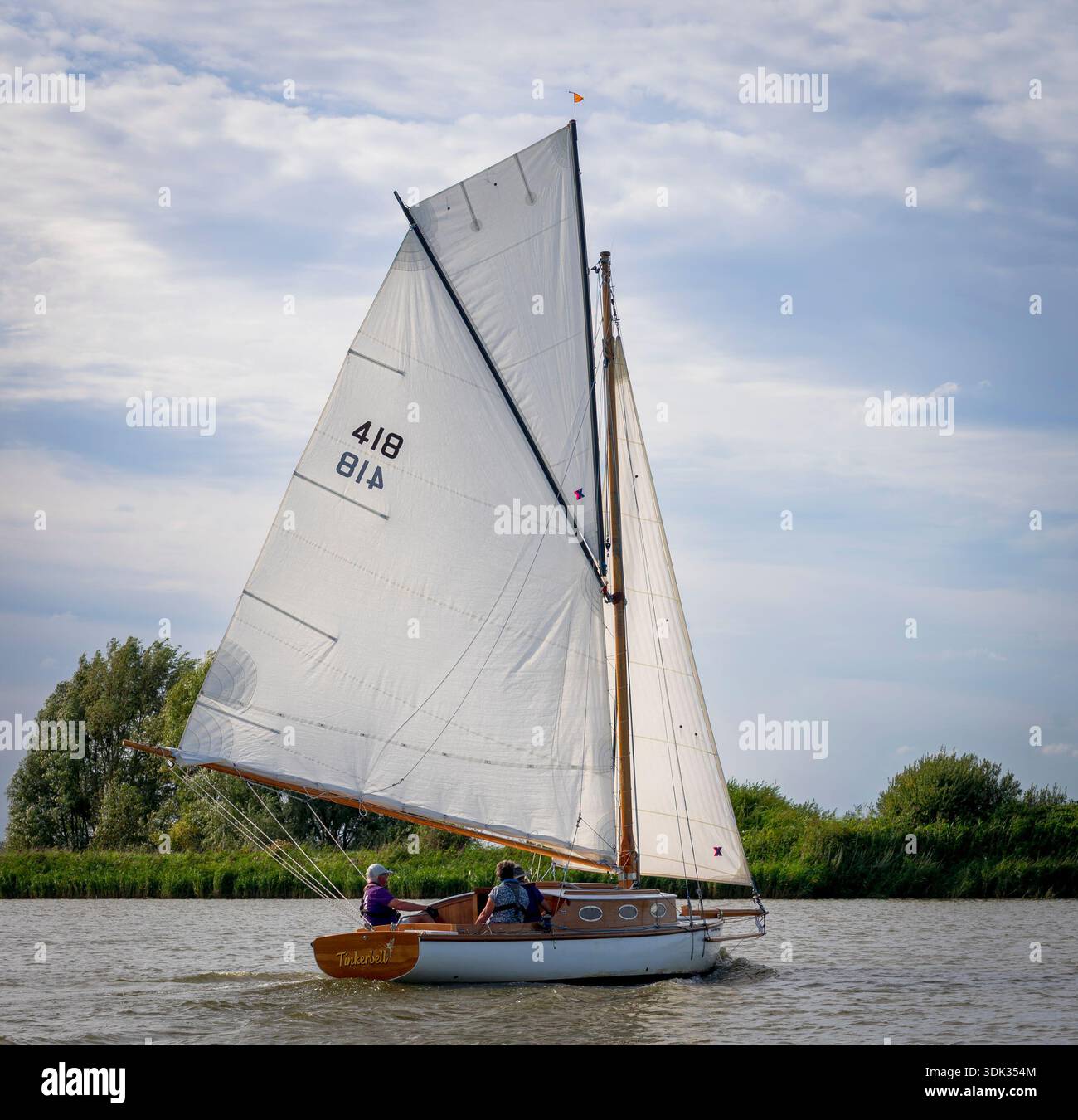 Bateaux Norfolk Broads, rivière Thurne. Banque D'Images
