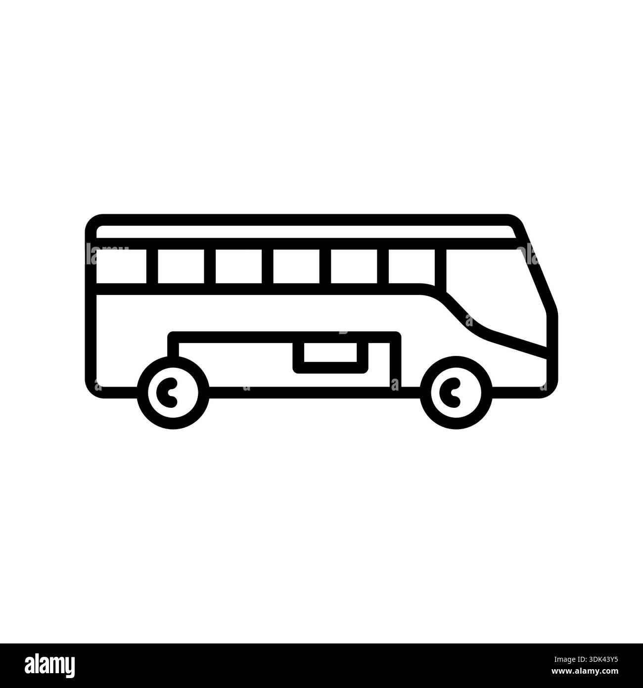 Icône de ligne de bus touristique. Elément isolé par vecteur. Contour modifiable. Illustration de Vecteur