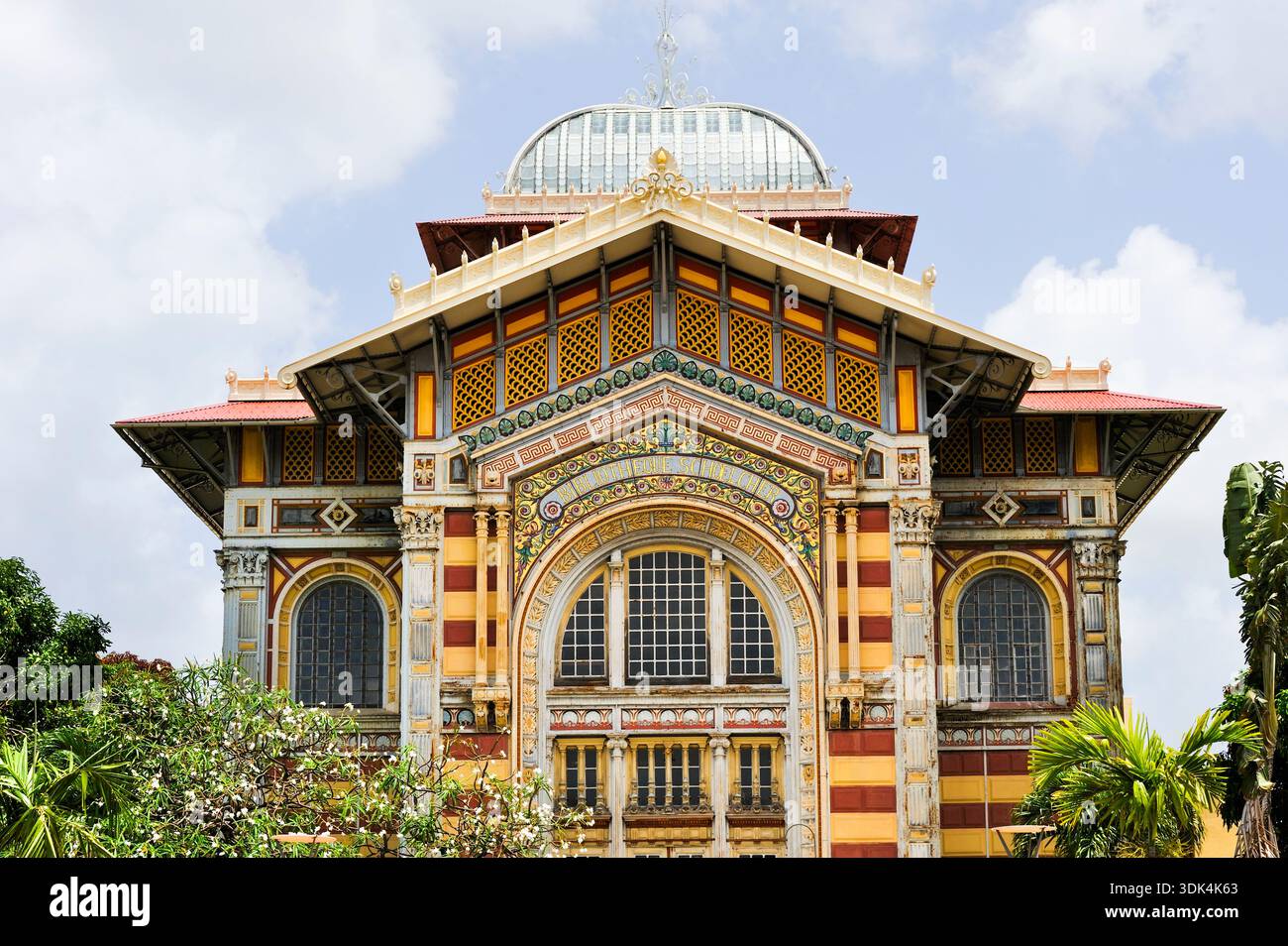 Bibliothèque Schoelcher, Fort de France, Martinique, île française (région et département d'outre-mer), petites Antilles mer des Caraïbes orientales, Océan Atlantique Banque D'Images