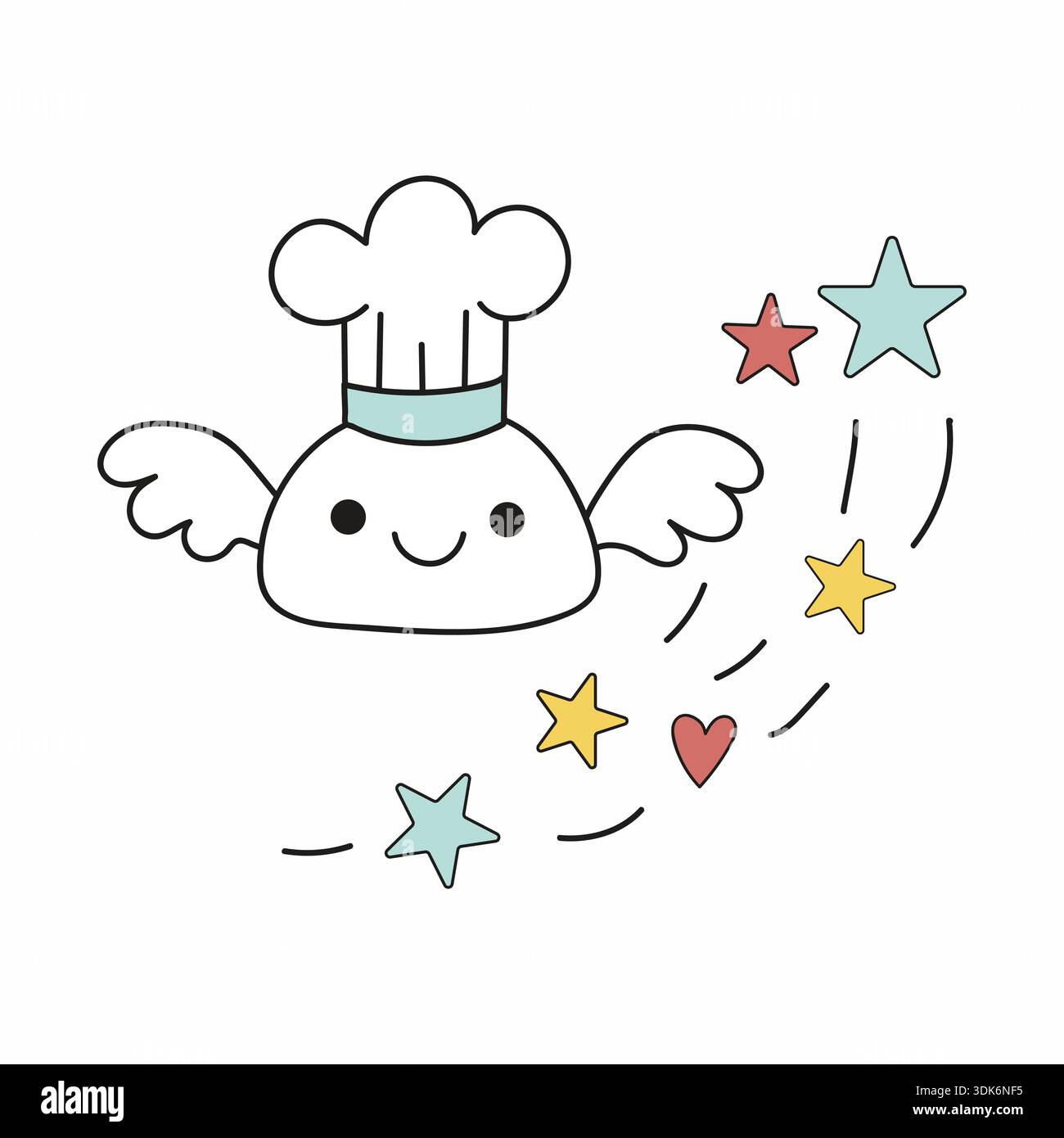 Esprit chef pâtissier céleste avec Magic Trail et Stars Illustration de Vecteur