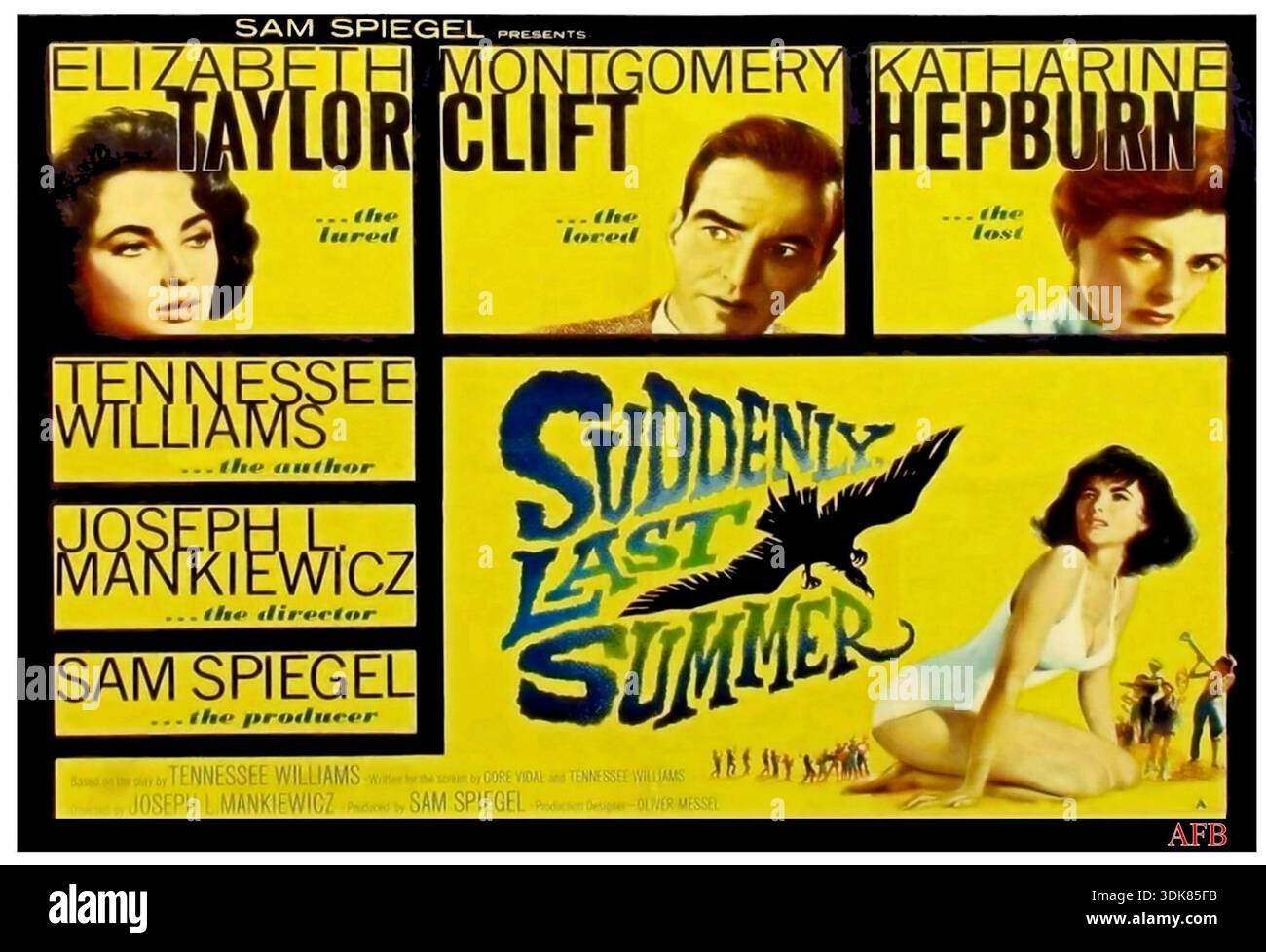 SOUDAIN, L'ÉTÉ DERNIER 1959 Columbia Pictures film avec Elizabeth Taylor dans le rôle de Cathy Holly Banque D'Images