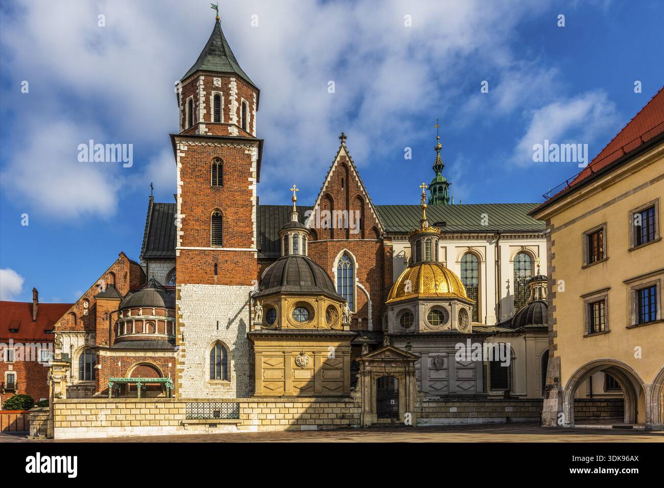 Château et cathédrale, château de Wawel, château de Wawel, ancien centre de la monarchie polonaise, fondée vers 1000, site du patrimoine mondial de l'UNESCO, Cracovie, Pologne Banque D'Images