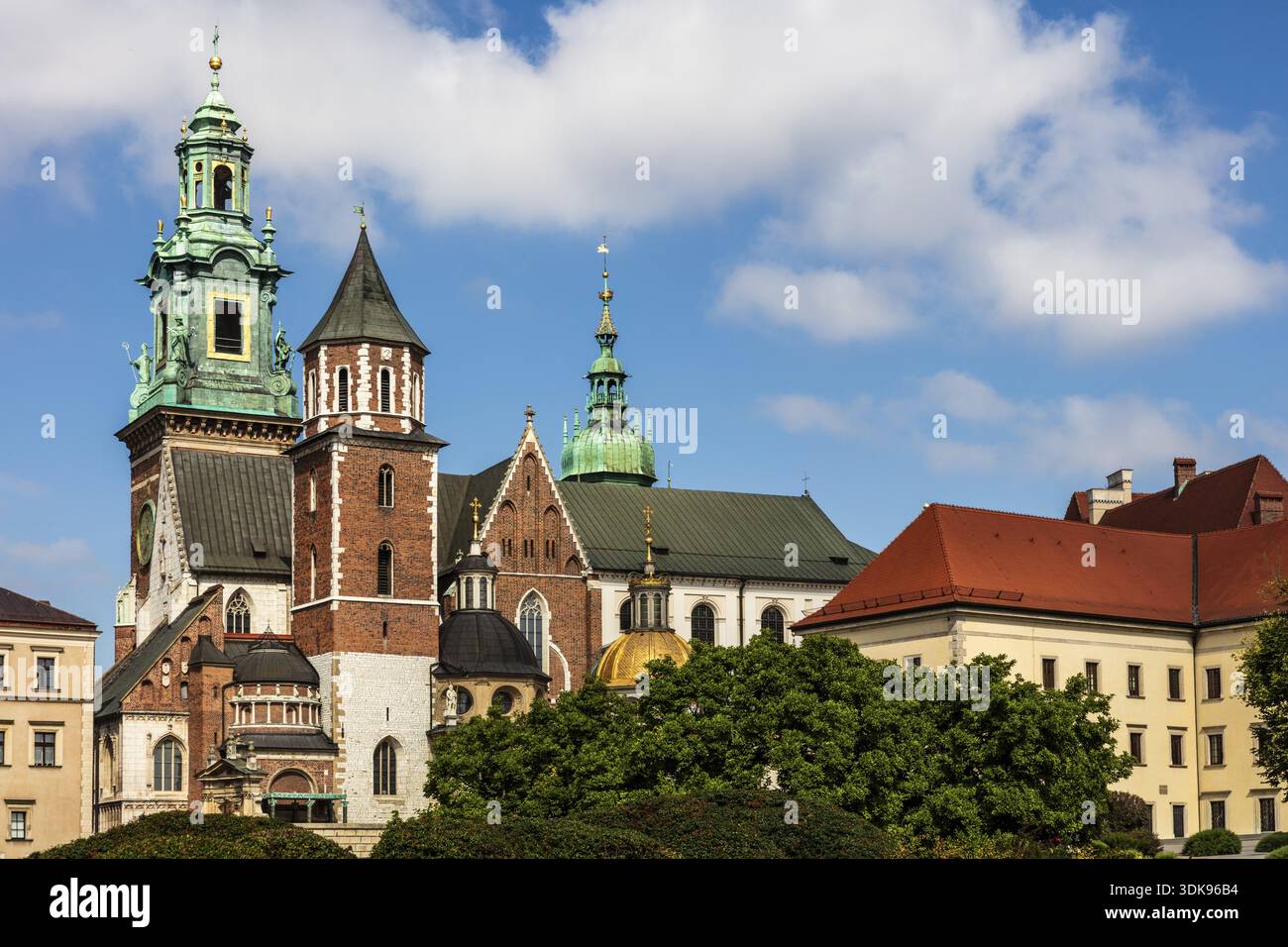 Château et cathédrale, château de Wawel, château de Wawel, ancien centre de la monarchie polonaise, fondée vers 1000, site du patrimoine mondial de l'UNESCO, Cracovie, Pologne Banque D'Images