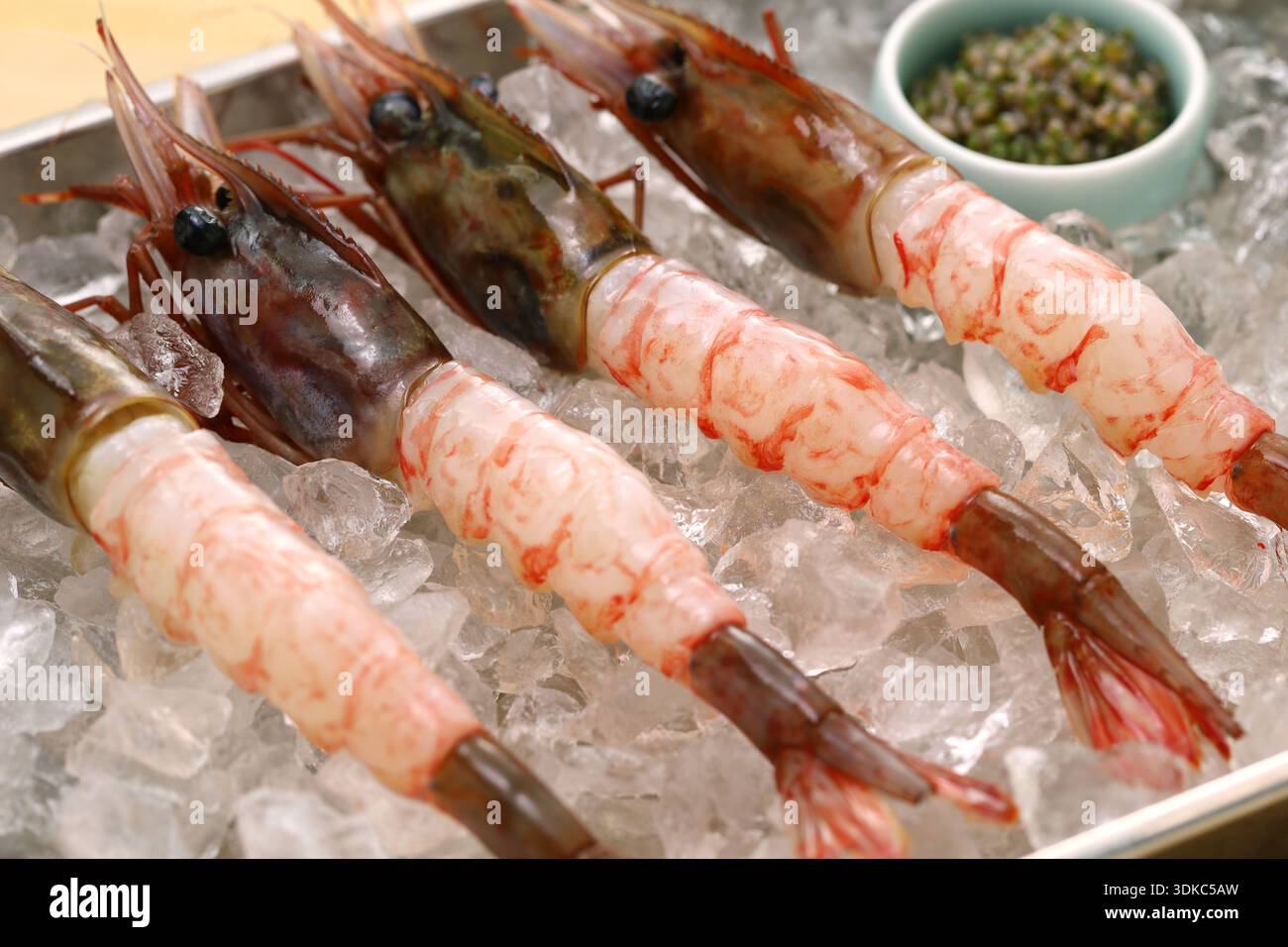 Budou EBI, raisin coloré japonais rare crevettes chères, Sushi ou Sashimi ingrédient Banque D'Images