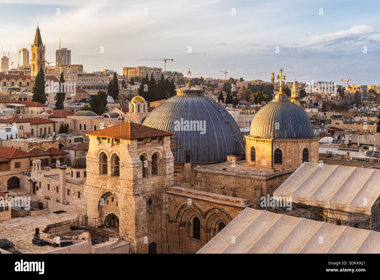 Église du Saint-Sépulcre à Jérusalem, Israël vue aérienne de l'église du Saint-Sépulcre à Jérusalem Jérusalem Israël *** Grabeskirche in je Banque D'Images