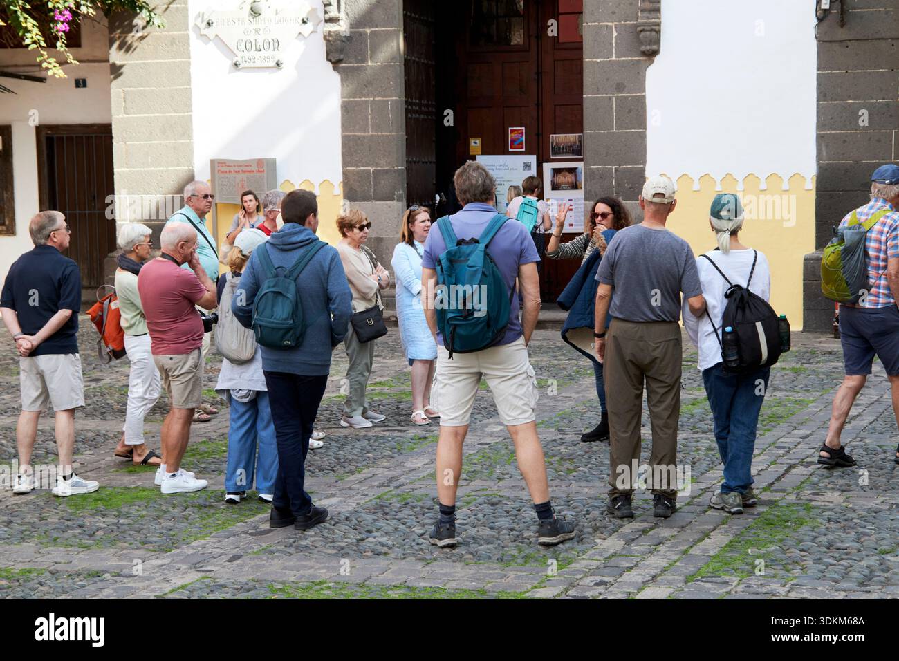 visite guidée à pied dans la vieille ville de vegueta las palmas de gran canaria, îles canaries, espagne Banque D'Images