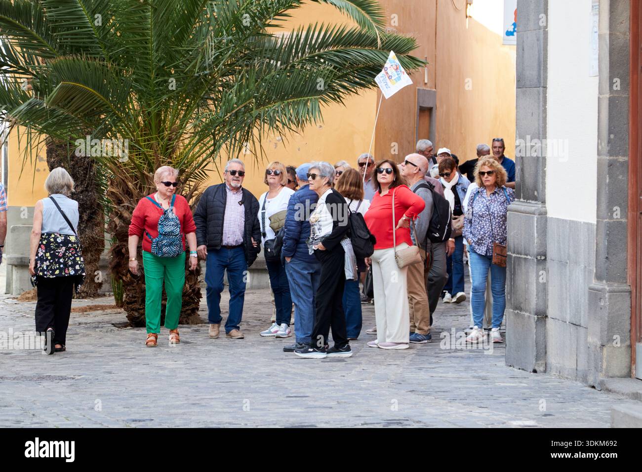 visite guidée à pied dans la vieille ville de vegueta las palmas de gran canaria, îles canaries, espagne Banque D'Images